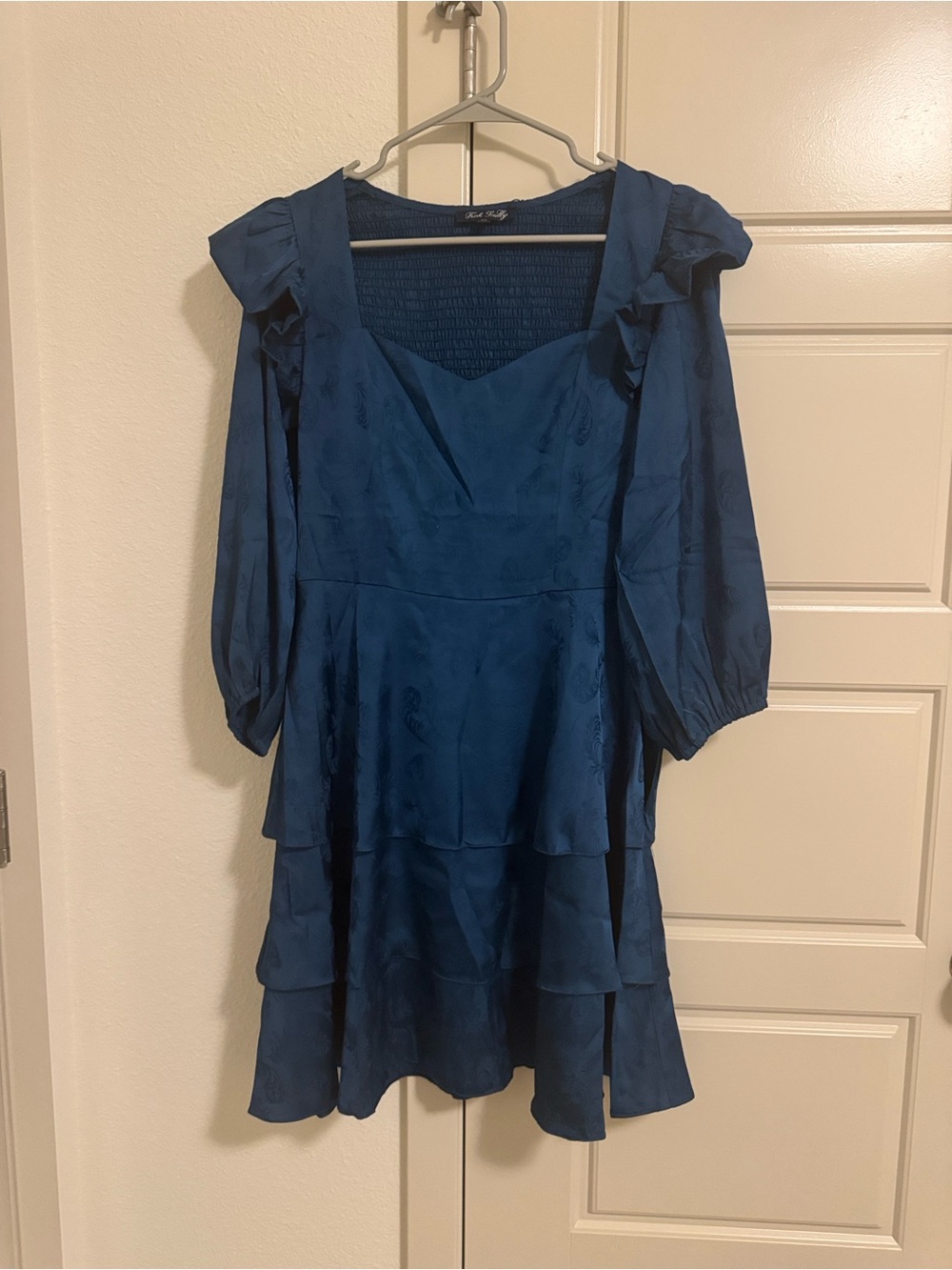 Blue Tiered Ruffle Dress - Trish Scully NWT